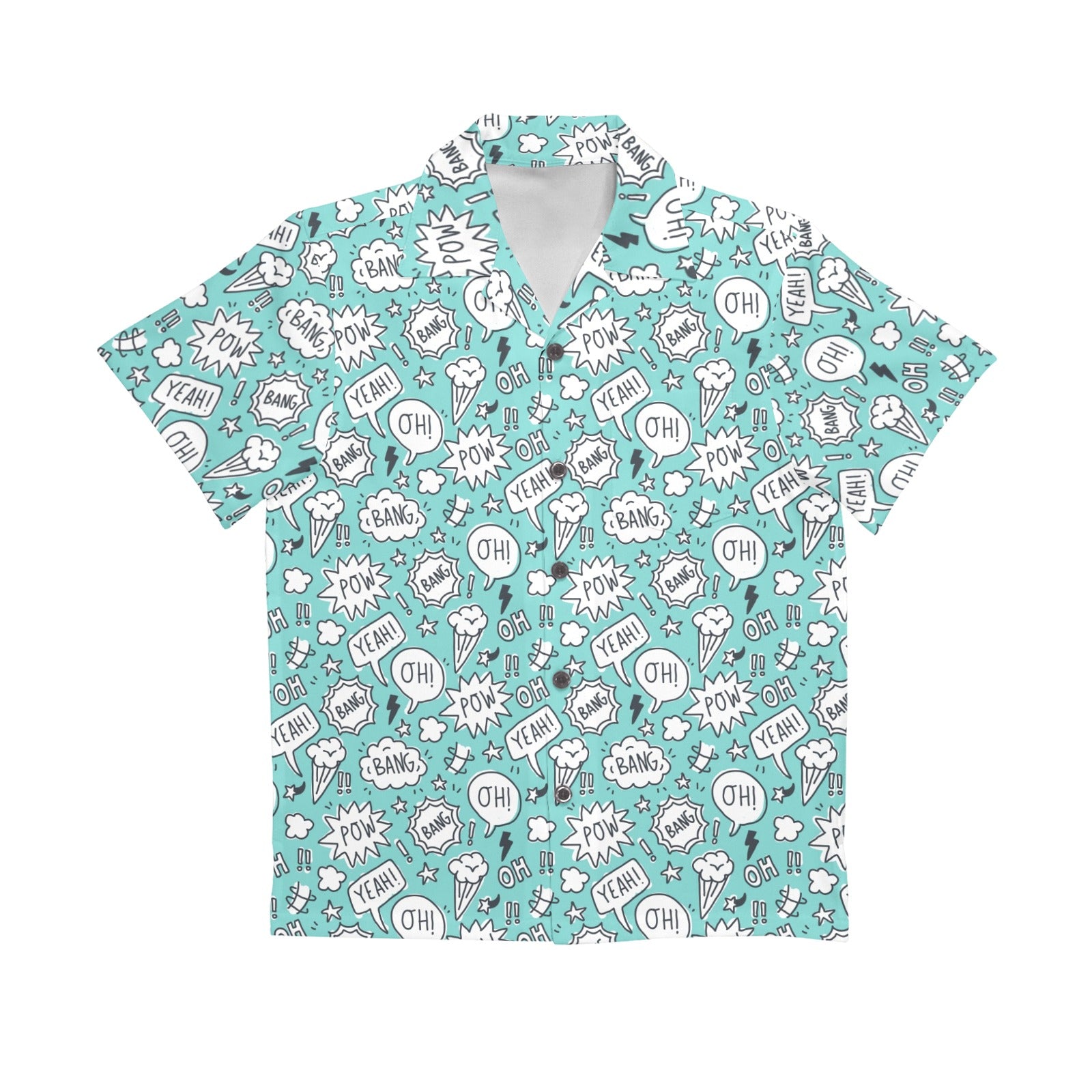 Comic Book Speech Bubbles - Senior Kids Hawaiian Shirt