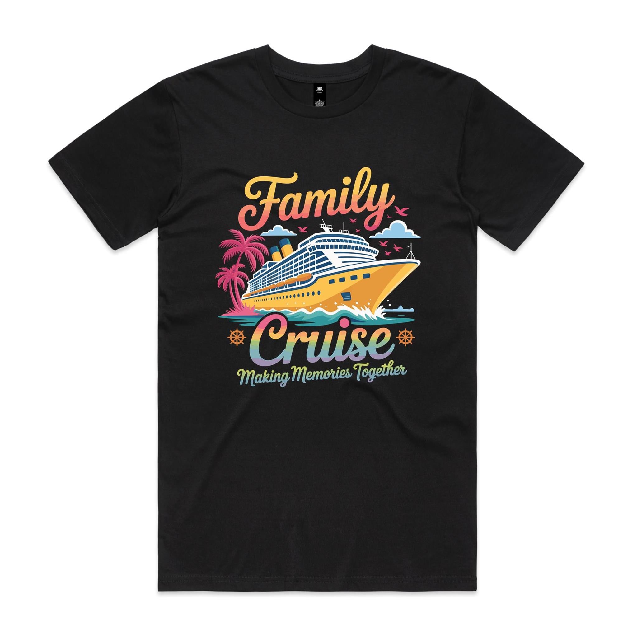 Family Cruise, Making Memories Together Mens Cruise T-shirt Black Mens Cruise T-shirt Cruise Printed In Australia