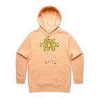 Here For The Food - Womens Hoodie Peach Womens Hoodie Food Printed In Australia