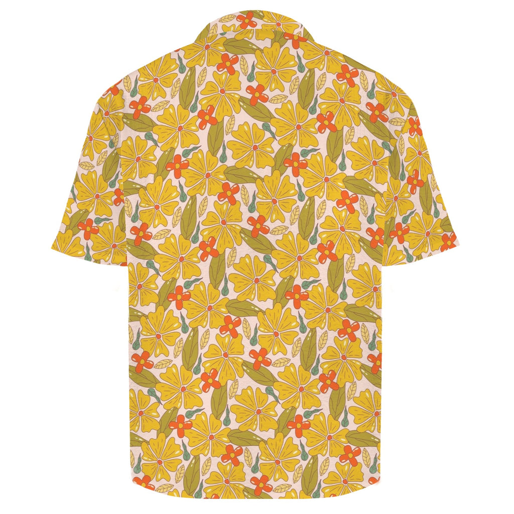 Trippy Floral Men's Crinkle Hawaiian Shirt