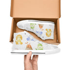 Hatching Dinosaurs - Kids High Top Canvas Shoes