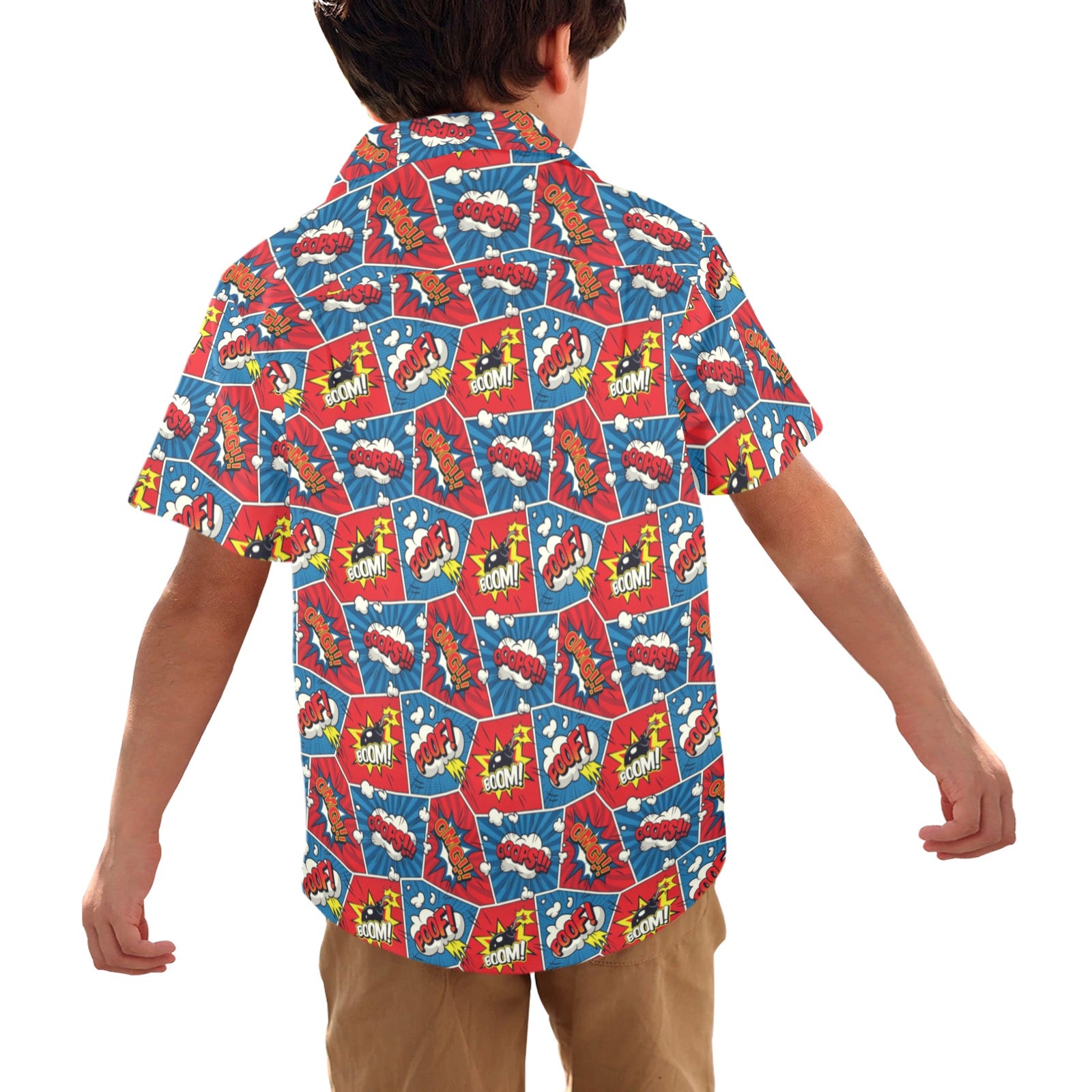 Comic Book Pop - Junior Kids Hawaiian Shirt