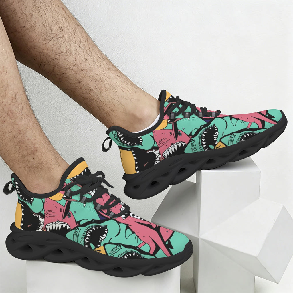 Scary Sharks Men's Twisted Sole Sneakers