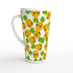 Cool Pineapples - White Latte 17oz Ceramic Mug Default Title Latte Mug food Globally Fulfilled