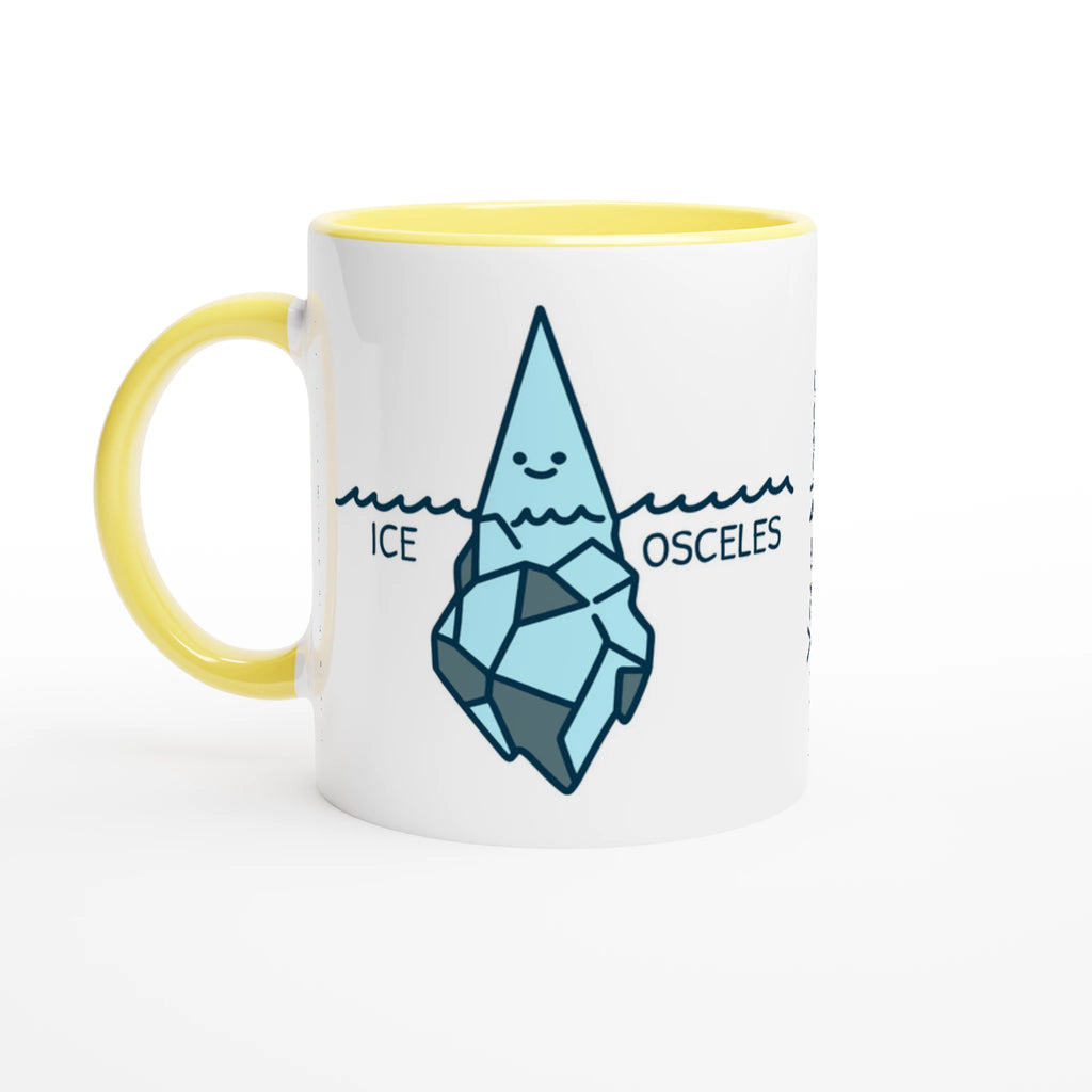 Personalise - Ice-Osceles - White 11oz Ceramic Mug Ceramic Yellow Personalised Mug customise Globally Fulfilled Maths personalise Science