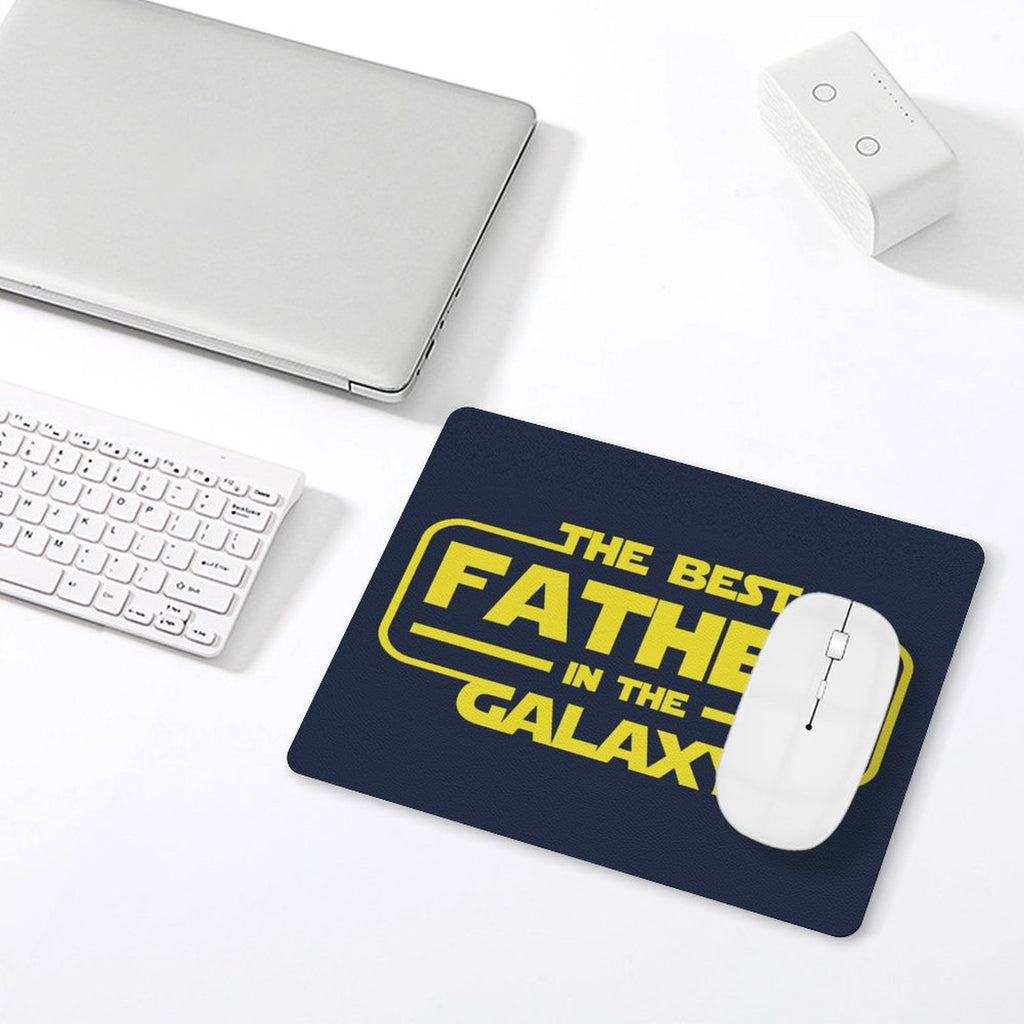 Best Father In The Galaxy - Leather Mouse Pad Leather Mouse Pad Dad Printed Offshore Space