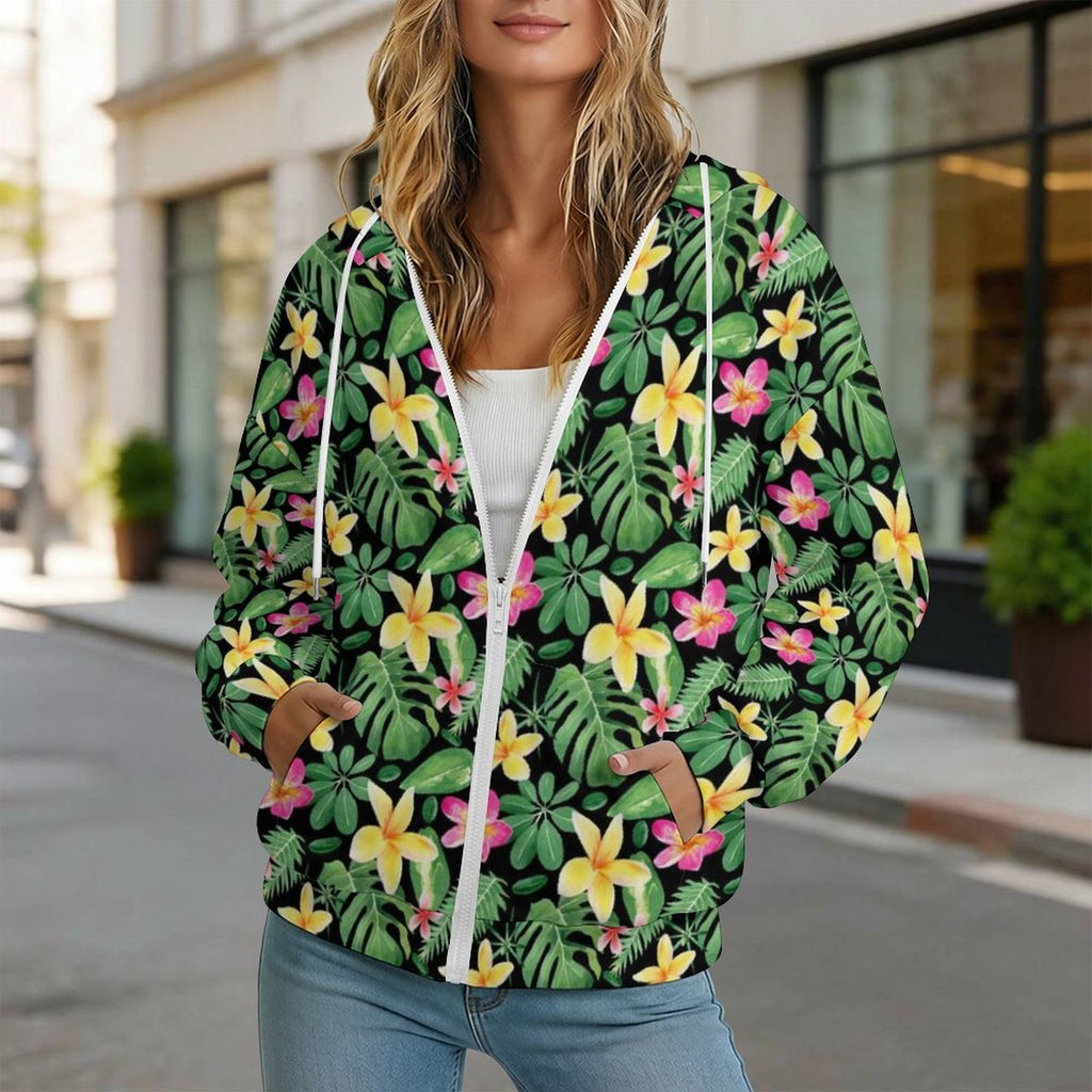 Frangipani Women's Full-Zip Hoodie