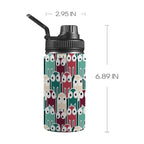 Cartoon Octopus Kids Water Bottle with Chug Lid (12 oz) One Size Kids Water Bottle with Chug Lid animal Ocean Printed Offshore