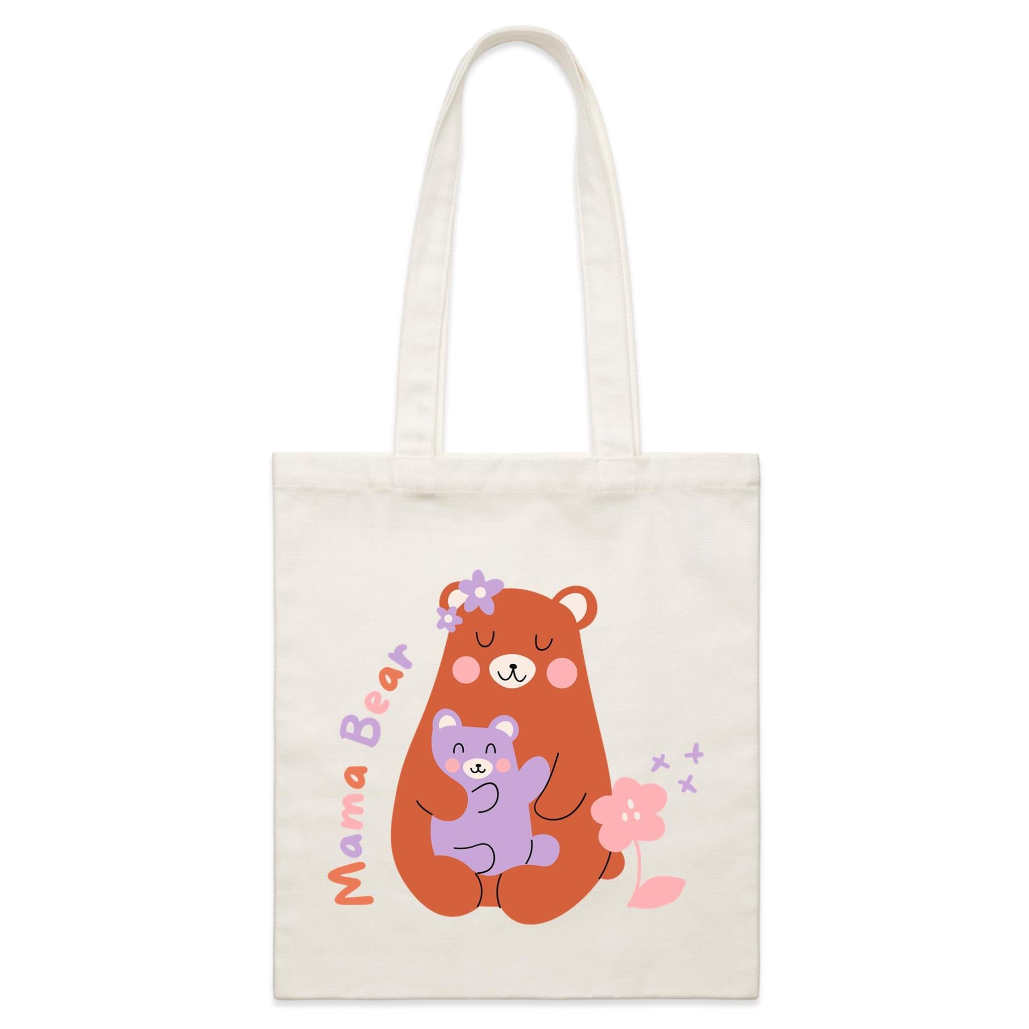 Mama Bear - Parcel Canvas Tote Bag Default Title Small Tote Bag Mum Printed In Australia