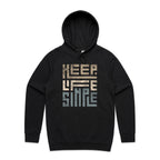 Keep Life Simple - Mens Hoodie Black Mens Hoodie Positivity Printed In Australia