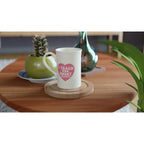 I Teach Sweet Hearts White 10oz Porcelain Slim Mug Porcelain Mug Globally Fulfilled Teacher