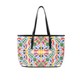 Bright Burst PU Leather Tote Bag Large One Size Leather Tote Bag-Large Printed Offshore