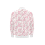 Pink Hawaiian Floral Kids Bomber Jacket Kids Bomber Jacket Plants Printed Offshore