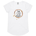 Life Is Too Short For Bad Coffee - Womens Scoop Neck T-Shirt White Womens Scoop Neck T-shirt Coffee Printed In Australia