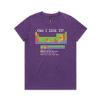 Periodic Table, Can I Lick It Women's AS Colour T-shirt Purple Womens T-shirt Printed In Australia Science