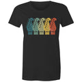 Guitar Headstocks Women's AS Colour T-shirt Black Womens T-shirt Music Printed In Australia