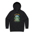 Be One With Nature, Skeletons Women's AS Colour Hoodie Black Womens Hoodie Printed In Australia