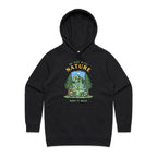 Be One With Nature, Skeletons - Womens Hoodie Black Womens Hoodie Printed In Australia