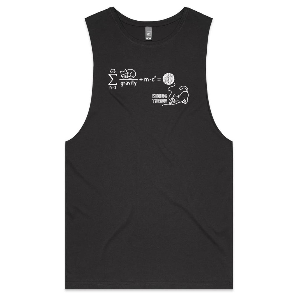 Cat String Theory Physics Men's AS Colour Tank Top Tee