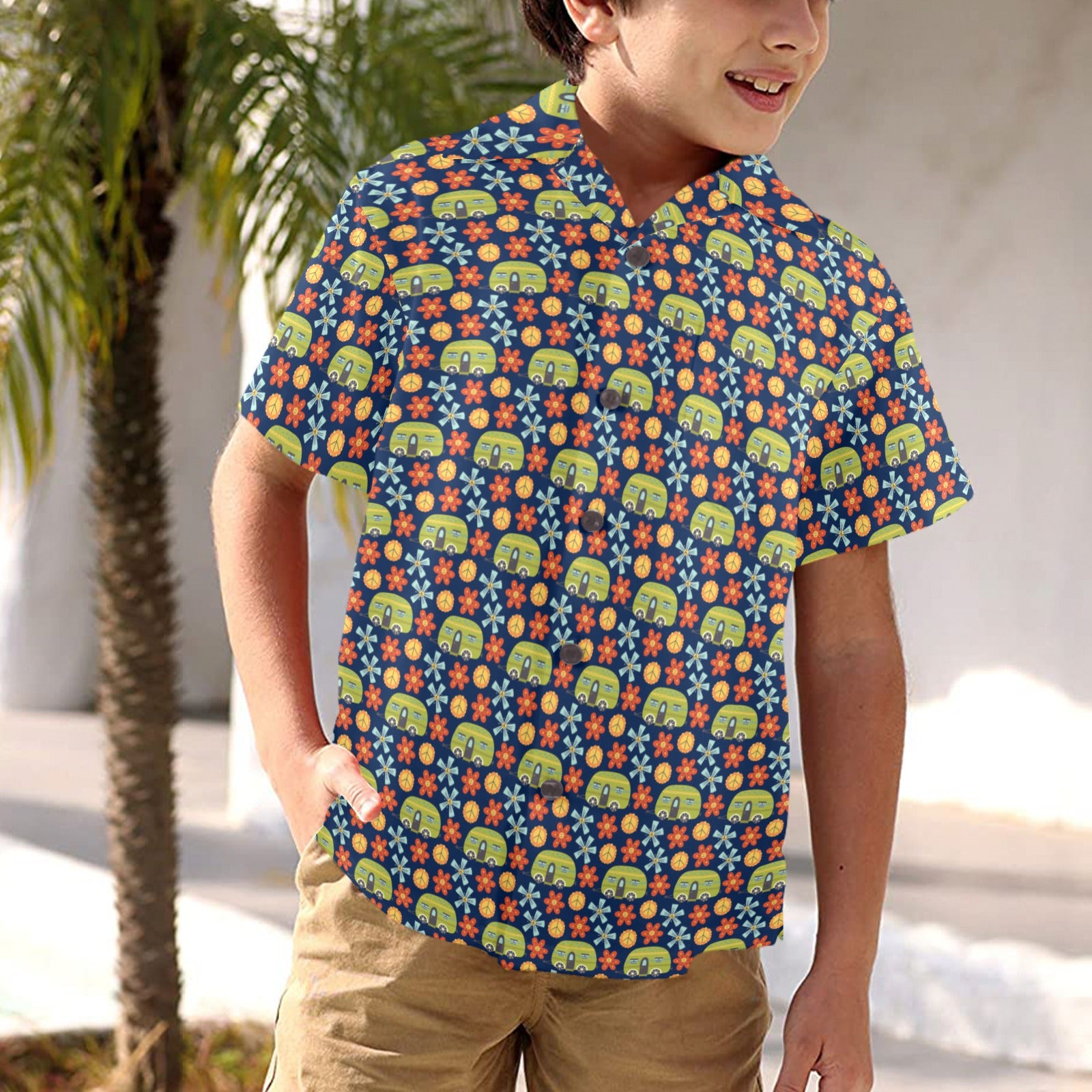 Hippie Caravan - Junior Kids Hawaiian Shirt