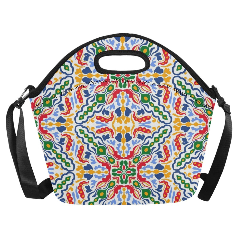 Bright Burst Neoprene Lunch Bag/Large (Model 1669) Neoprene Lunch Bag Printed Offshore