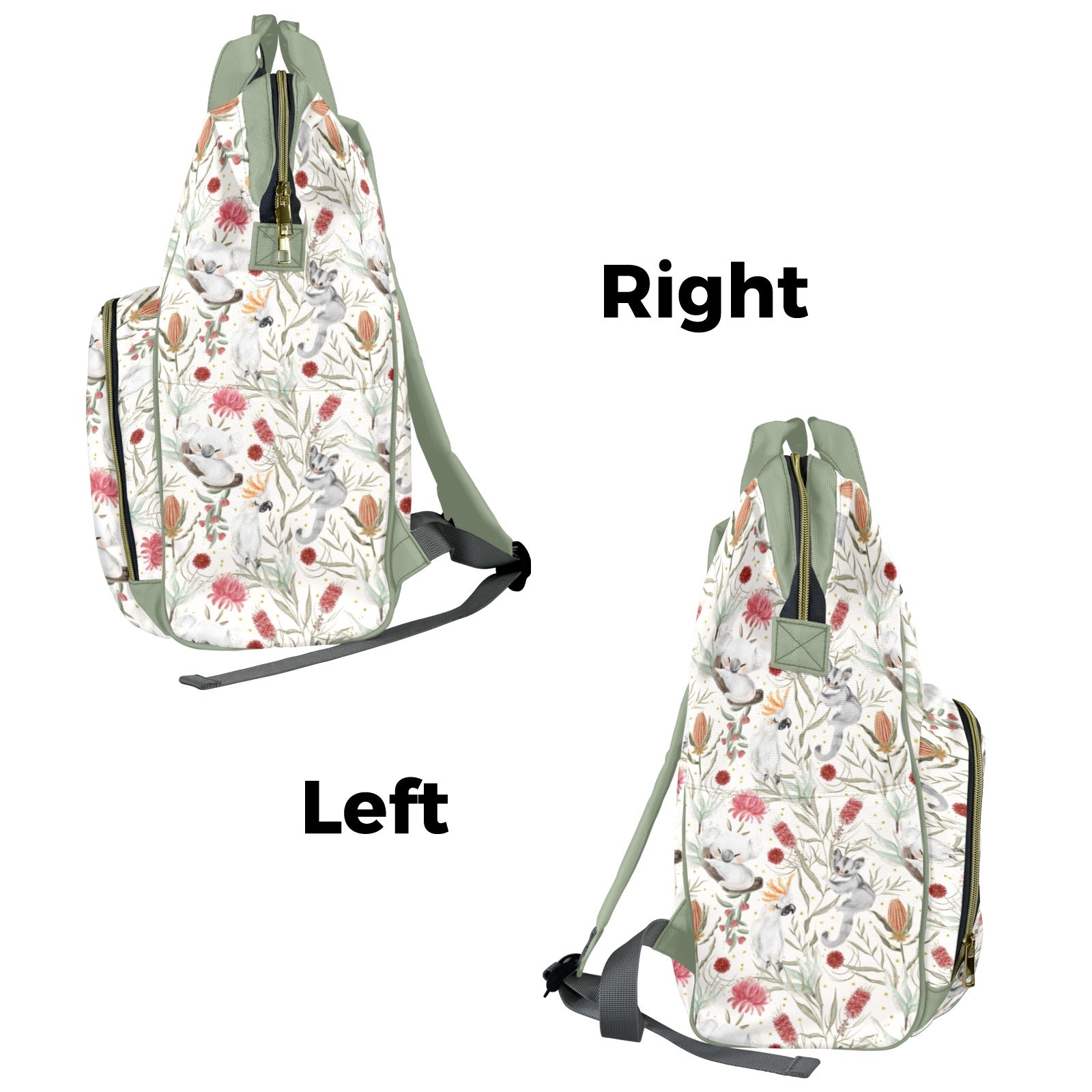 Australian Plants And Animals Multi-Function Backpack, Nappy / Diaper Bag Multi-function Backpack, Nappy / Diaper Bag Australia Plants Printed Offshore