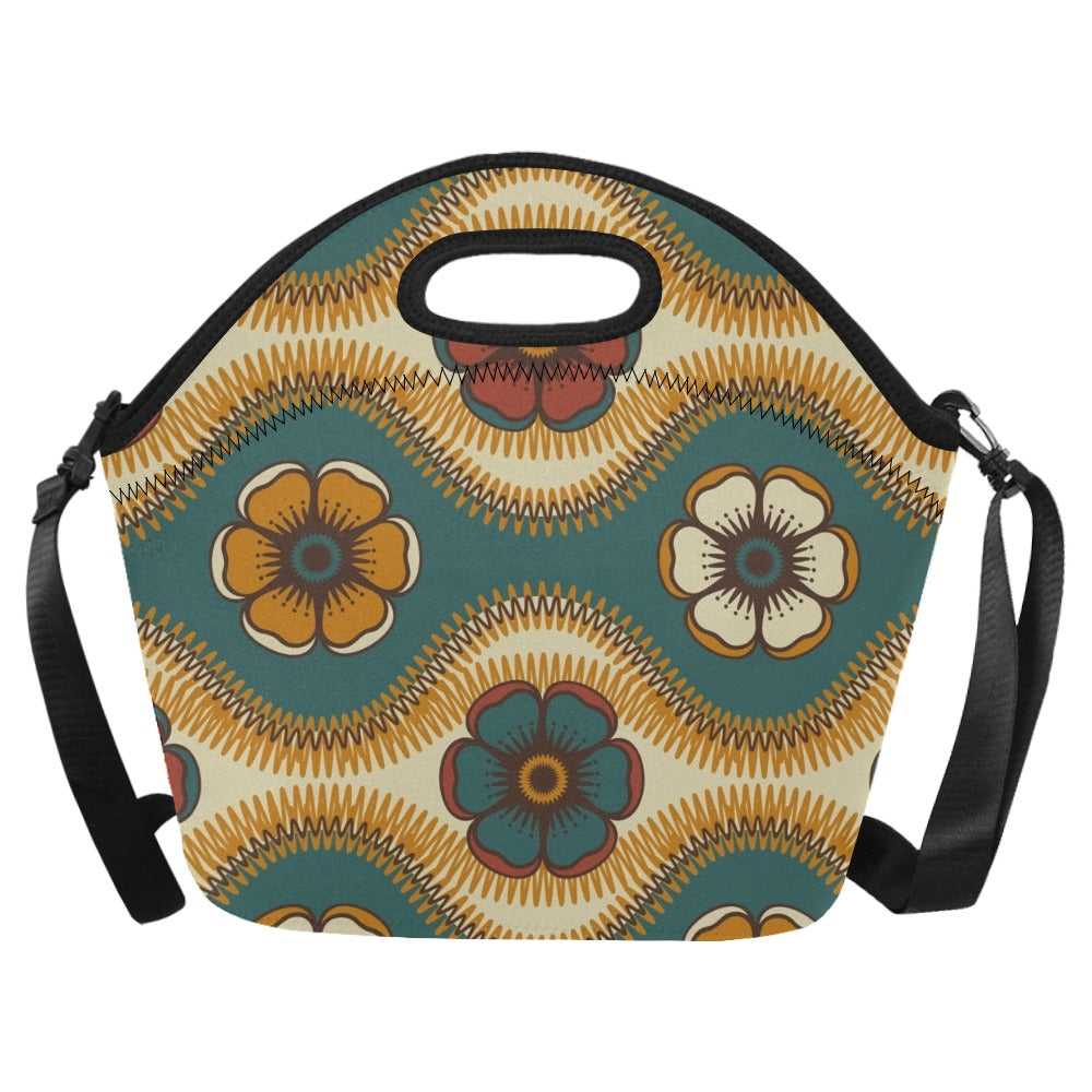 Vintage Floral - Neoprene Lunch Bag One Size Neoprene Lunch Bag Printed Offshore