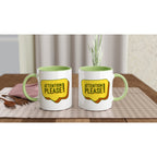Attention Please! - White 11oz Ceramic Mug with Colour Inside Colour 11oz Mug Funny Globally Fulfilled