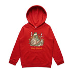 Stay Weird, Guitar Playing Frog On A Snail - Kids Hoodie