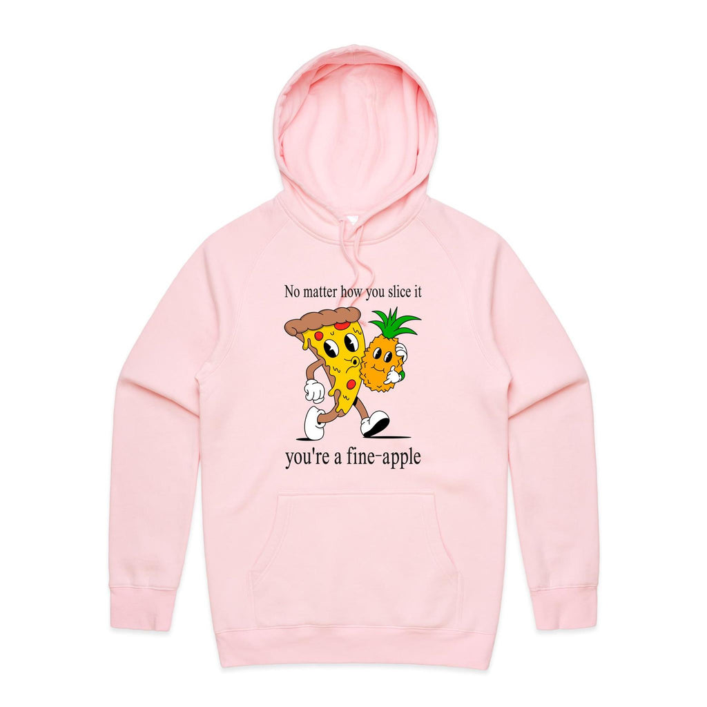 Pineapple Pizza - Mens Hoodie Pink Mens Hoodie Food Printed In Australia