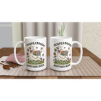 Oops, I Bought Another Book - White 15oz Ceramic Mug 15oz Mug animal Globally Fulfilled Reading