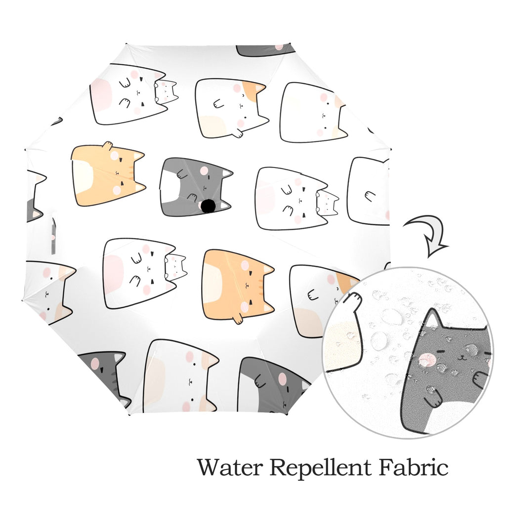 Cats - Semi-Automatic Foldable Umbrella (Model U12) Semi-Automatic Foldable Umbrella (U12)