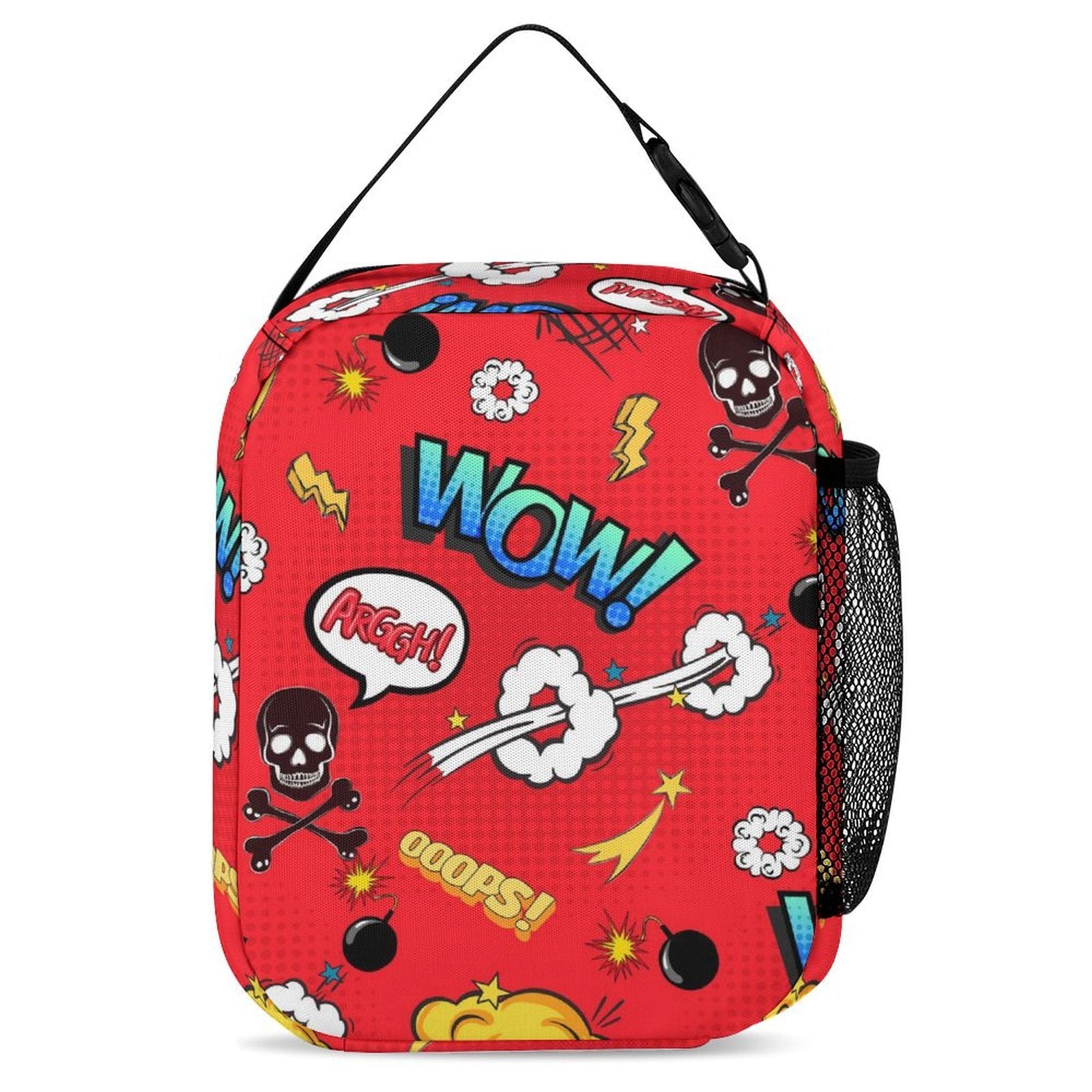 Red Comic Book Backpack, Lunch Bag & Pencil Case Set