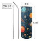 Galaxy - 20oz Tall Skinny Tumbler with Lid and Straw