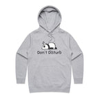 Panda, Don't Disturb - Womens Hoodie Grey Marle Womens Hoodie animal Printed In Australia