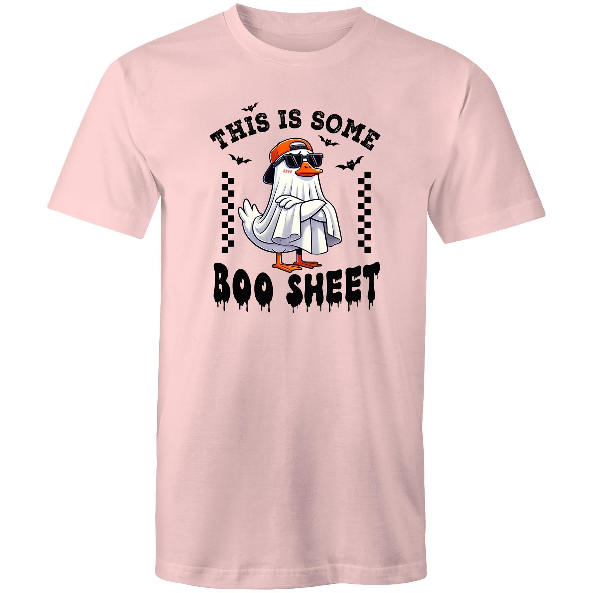 This Is Some Boo Sheet, Halloween - Mens T-Shirt Pink Mens T-shirt Halloween Printed In Australia