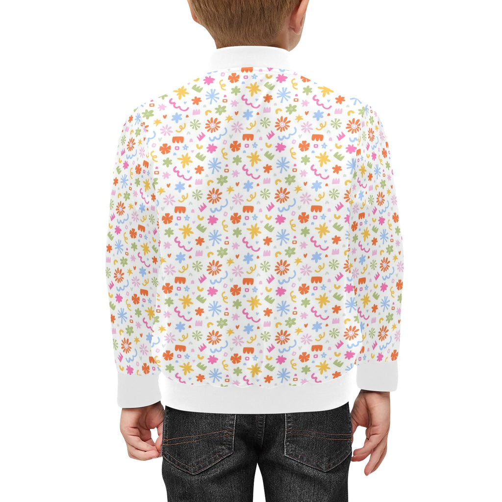 Abstract Colourful Shapes Kids Bomber Jacket Kids Bomber Jacket Printed Offshore