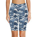 Japanese Waves Women's Bike Shorts With Side Pockets