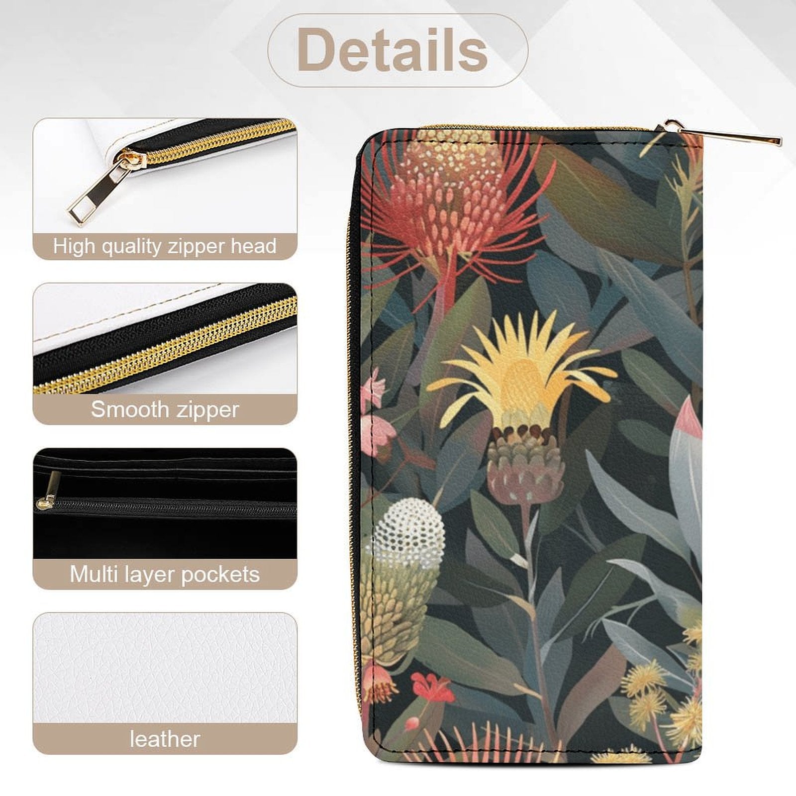 Australian Flowers -  PU Leather Wallet