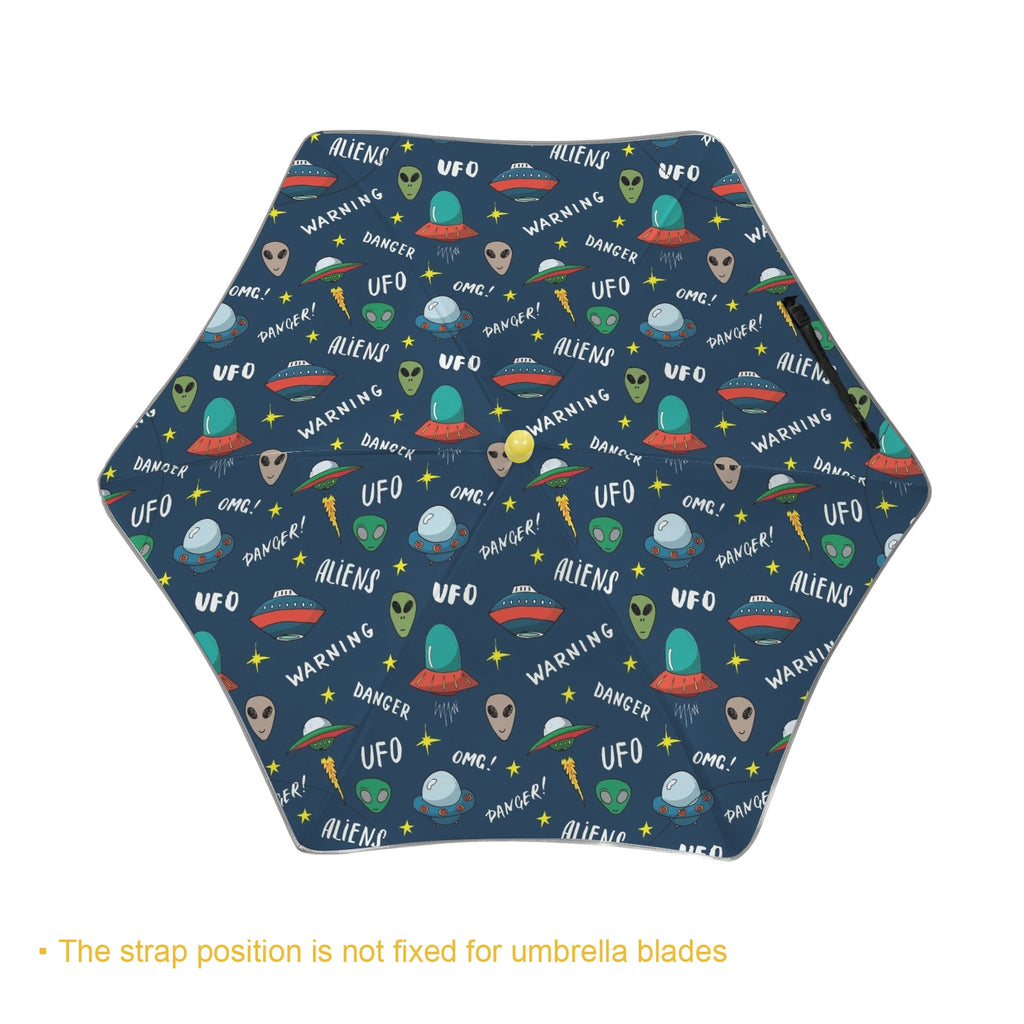 UFO's And Aliens Kids Safe Round Corner Umbrella Kids Safe Round Corner Umbrella Printed Offshore Sci Fi