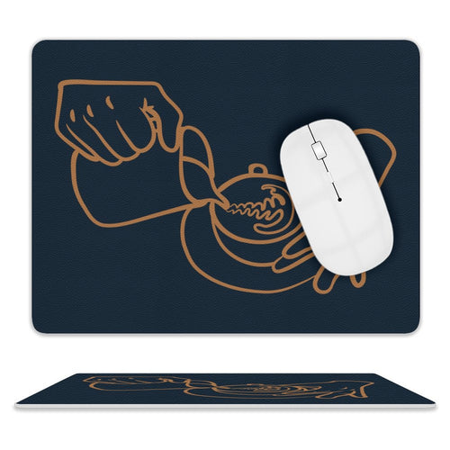 Barista Leather Mouse Pad white One size Leather Mouse Pad Coffee Printed Offshore