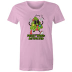 Christmas Feast Mode Activated - Womens T-shirt Pink Womens Christmas T-shirt Christmas Printed In Australia