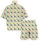 Pineapple Tropical Women's Windbreaker Short Set Women's Windbreaker Short Set Food Printed Offshore
