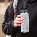 Summer Swim - Insulated Water Bottle with Dual-Use Lid (18oz) Insulated Water Bottle with Dual-Use Lid (18oz) Printed Offshore Summer