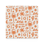 Orange Surf Ceramic Coasters (Square) Ceramic Coasters Printed Offshore Surf