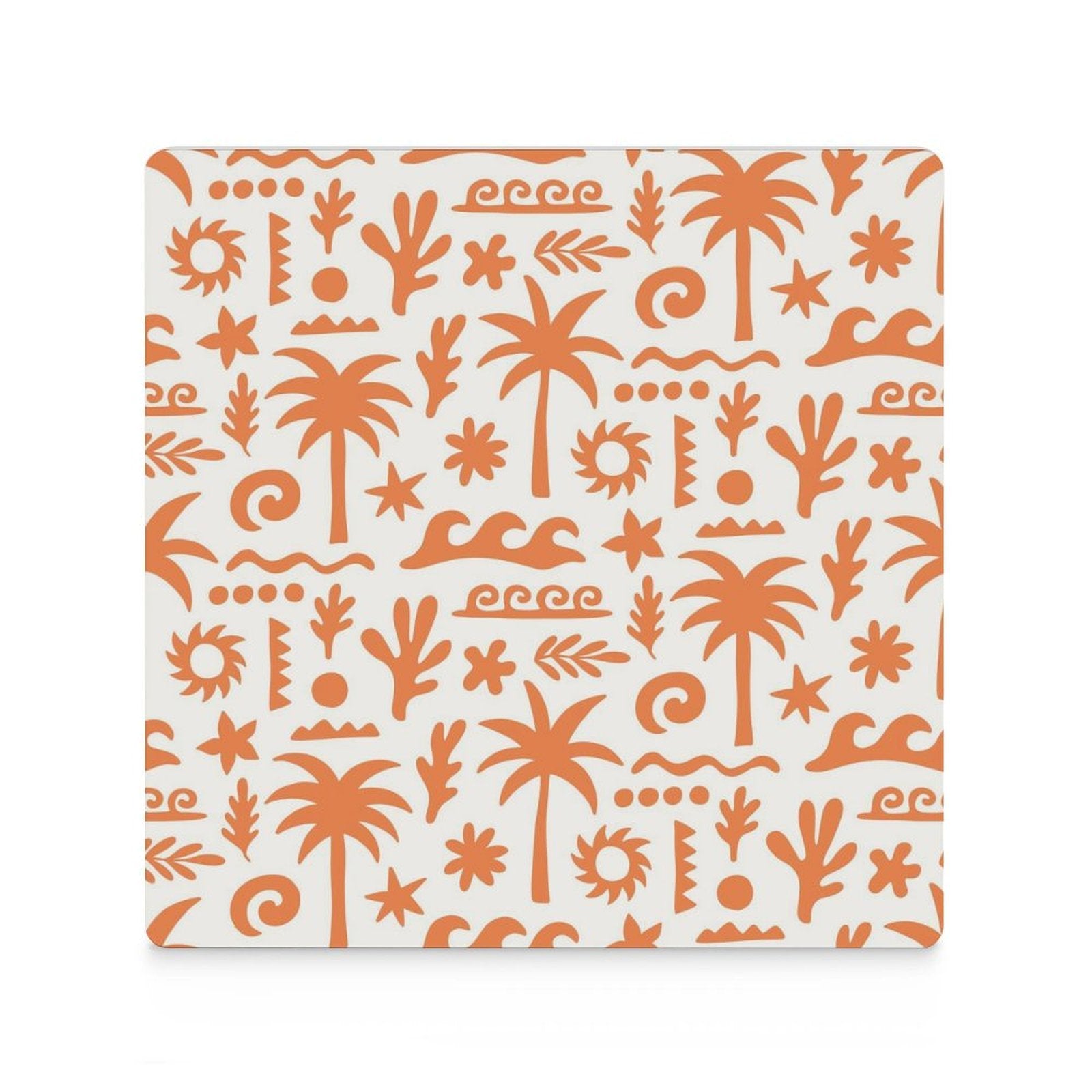 Orange Surf Ceramic Coasters (Square) Ceramic Coasters Printed Offshore Surf