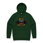 Best Dad Ever, Hands Down - Mens Hoodie Forest Green Mens Hoodie Dad Printed In Australia