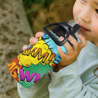 Comic Book 2 12oz Kids Water Bottle with Straw Lid