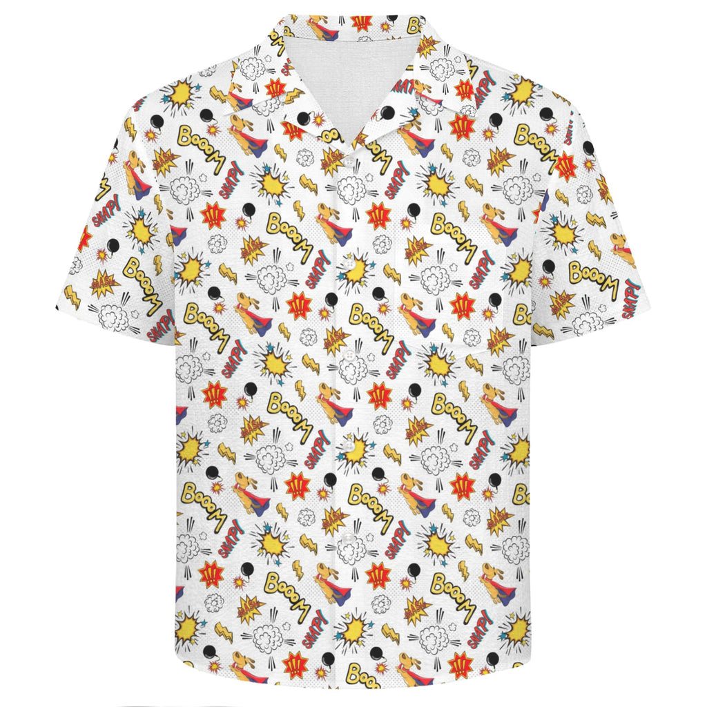 Super Dog Men's Crinkle Hawaiian Shirt