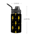 Yellow Lightning Kids Water Bottle with Chug Lid (12 oz) One Size Kids Water Bottle with Chug Lid comic Printed Offshore